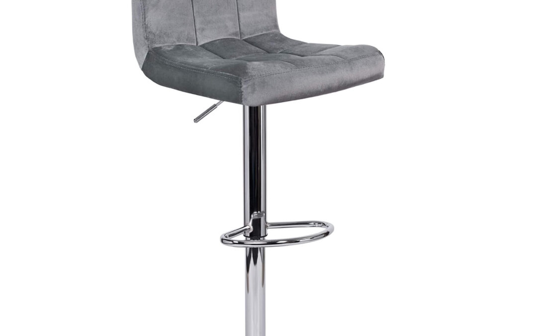 Hoker welurowy BALI szary SILVER