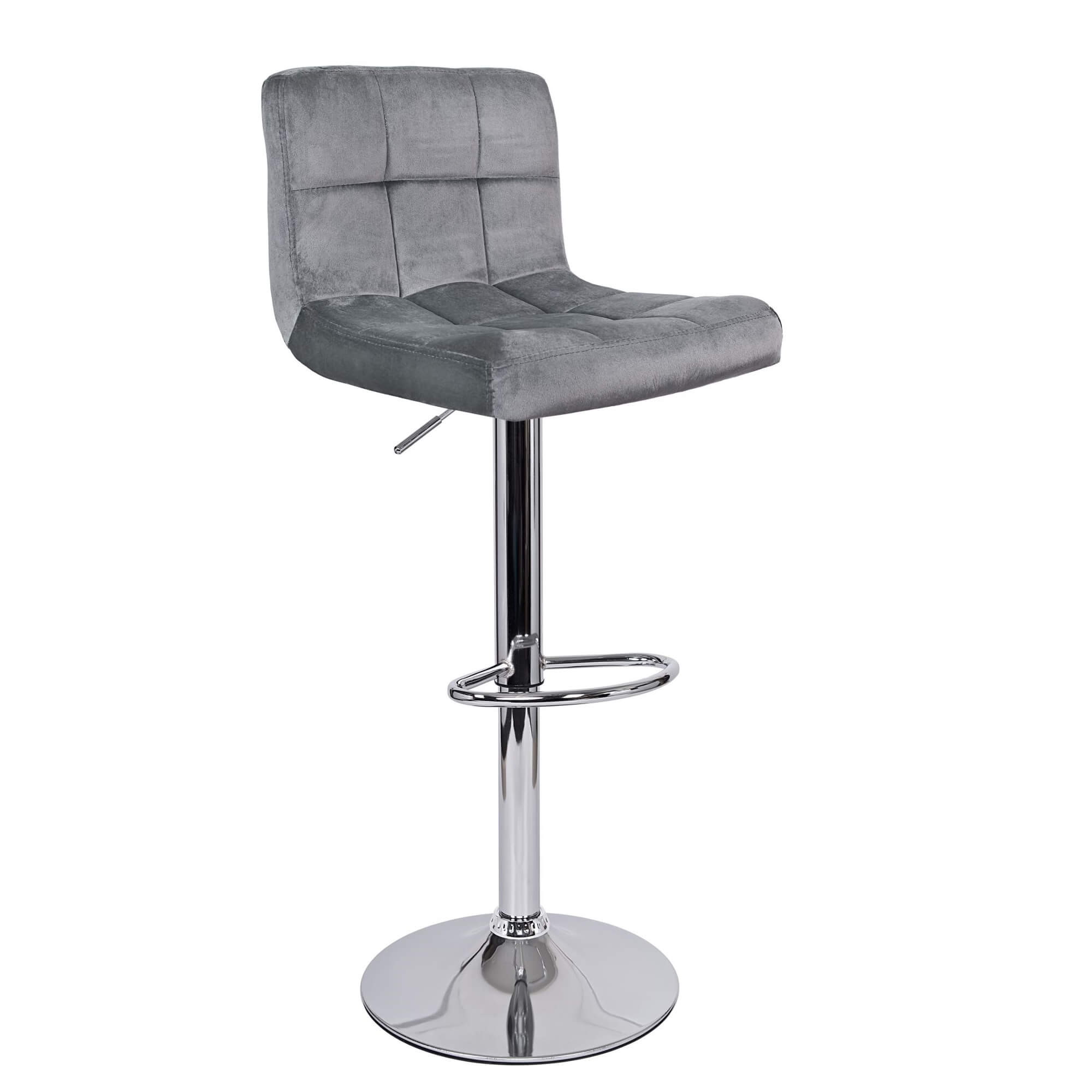 Hoker welurowy BALI szary SILVER